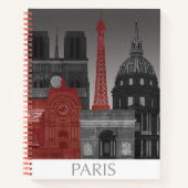 Paris Elevings by Night - Red Notitieboek (Voorkant)