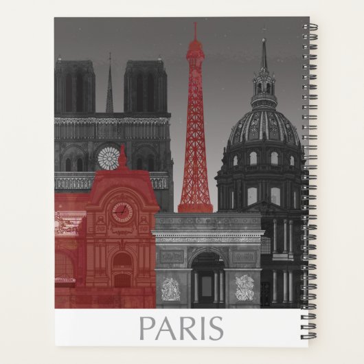 Paris Elevings by Night - Red Planner (Achterkant)