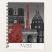 Paris Elevings by Night - Red Planner (Voorkant)