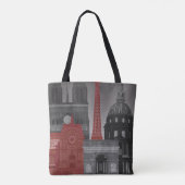 Paris Elevings by Night - Red Tote Bag (Achterkant)