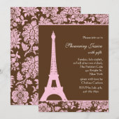 Paris en Chocolate Bridal Shower Kaart (Voorkant / Achterkant)