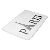 Paris en Eiffeltoren in Black and White Bath Mat (Gekanteld)