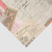 Paris Ephemera Franse  roze beige ontkoppeling Tissuepapier (Detail)