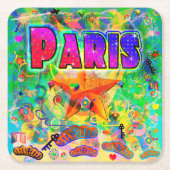 Paris Epoch Hour Coaster Kartonnen Onderzetters (Voorkant)