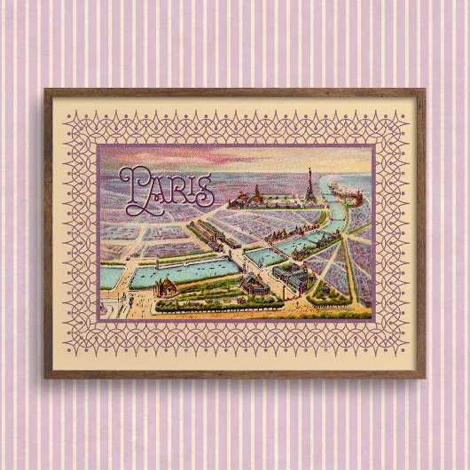 Paris Expo 1900 Poster met Titel
