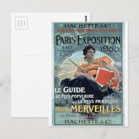  Paris Expositie 1900 Briefkaart (Voorkant / Achterkant)