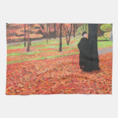 Paris Falling Leaves Dish Towel Theedoek (Horizontaal)