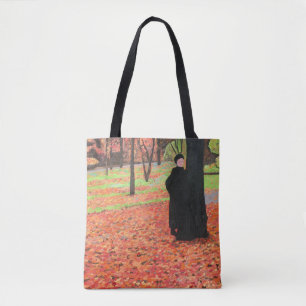 Paris Falling Leaves Tote Bag
