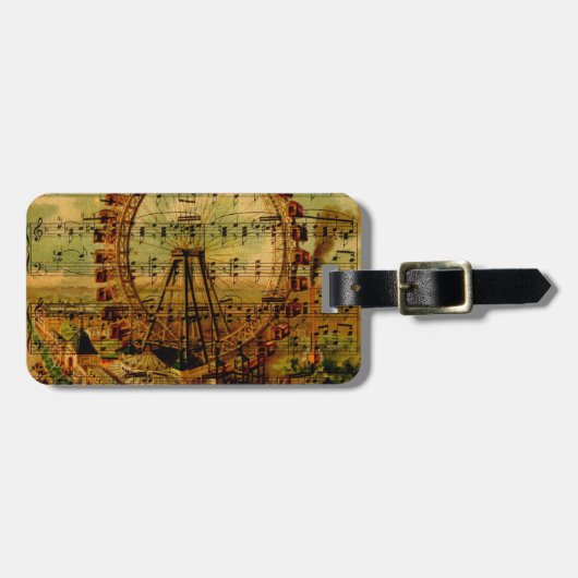 Paris Ferris Wheel Bagagelabel (Voorkant horizontaal)