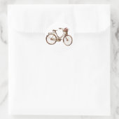 Paris  Fietsmand Bloemen Rozen Ronde Sticker (Tas)