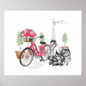 Paris Fietsrit Poster (Voorkant)