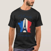 Paris Flag Eiffel Tower T-shirt (Voorkant)