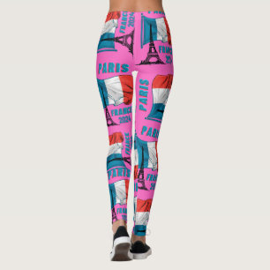 Paris Flag Eiffeltoren Leggings Parijs Frankrijk 2