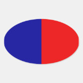 Paris Flag Ovale Sticker (Voorkant)