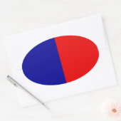 Paris Flag Ovale Sticker (Envelop)