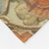 Paris Flapper Art Deco Peacock Vintage Fleece Deken (Hoek)