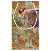 Paris Flapper Art Deco Peacock Vintage Klein Cadeauzakje (Achterkant)