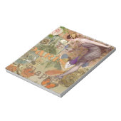 Paris Flapper Art Deco Peacock Vintage Notitieblok (Linkerzijde)