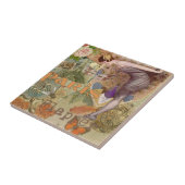 Paris Flapper Art Deco Peacock Vintage Tegeltje (Zijkant)