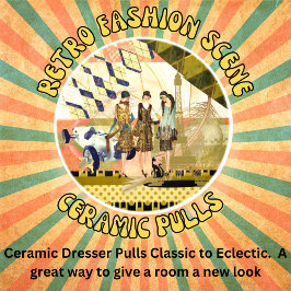 Paris Flappers Scene Keramische Knop