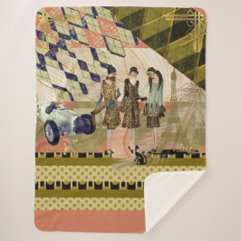  Paris Flappers Scene Sherpa Deken