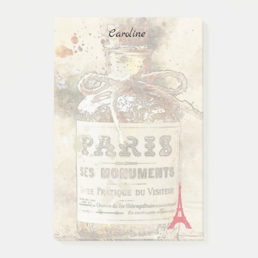 Paris Fles 2 Post-it® Notes (Voorkant)