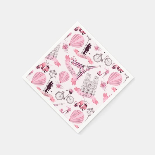 Paris Floral Verjaardag Party Douche Trouwen Servet (Hoek)