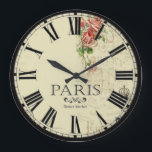 Paris Flower Market Clock Grote Klok<br><div class="desc">Colorful and single - a one-of-a-kind wall clock for any room of your home. The add addition to make a stator add a 'pop of pizza zazz' to your room or work area.</div>