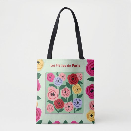 Paris Flower Market Tote Bag (Voorkant)