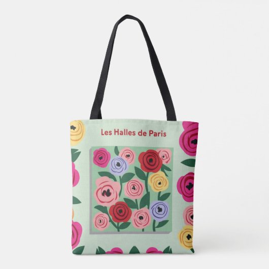 Paris Flower Market Tote Bag (Achterkant)