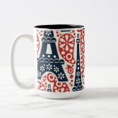 Paris Folk Floral tweekleurige mok (Links)