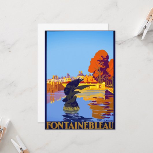 Paris Fontainebleau Kaart (Voorkant / Achterkant in situ)