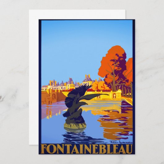 Paris  Fontainebleau Kaart (Voorkant / Achterkant)