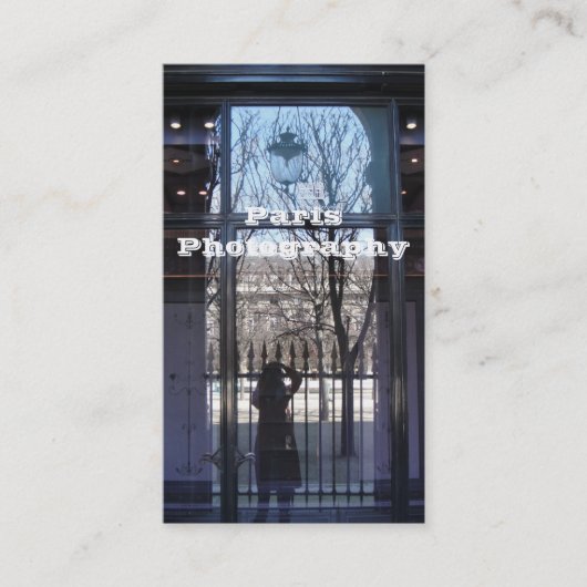 Paris fotografie visitekaartje (Voorkant)