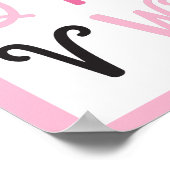 Paris France Alphabet A to Z op Light Pink Poster (Hoek)