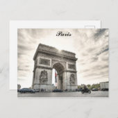Paris France Arc De Triomphe Travel Photo Briefkaart (Voorkant / Achterkant)