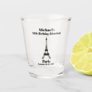 Paris France Birthday Party Trip Jongens Weekend Shot Glas