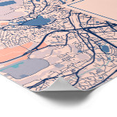 Paris - France Breezy City Map Poster (Hoek)