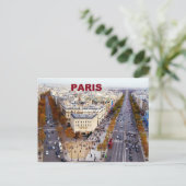 Paris France Champs Elyses (St.K.) Briefkaart (Staand voorkant)