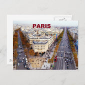 Paris France Champs Elyses (St.K.) Briefkaart (Voorkant / Achterkant)