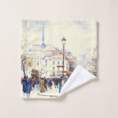 Paris France City Impressionisme Bath Towel Set Bad Handdoek (Wasdoekje)