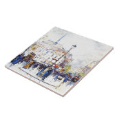 Paris France City Street Scene Art Mode Tile Tegeltje (Zijkant)