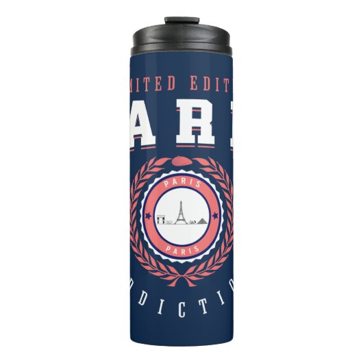 Paris France City Traveler Sports Style Thermosbeker (Voorkant)