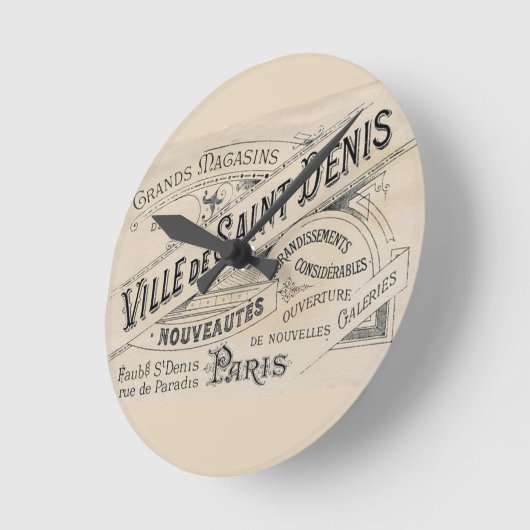 Paris, France Clock Ronde Klok (Hoek)