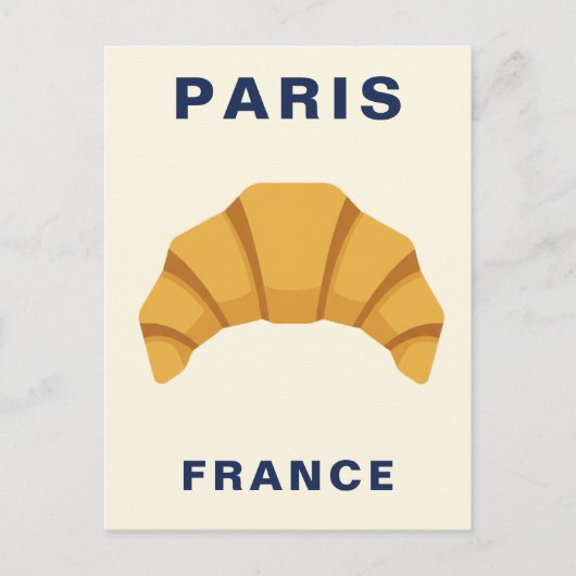 Paris France Croissant French Food Bakery Briefkaart (Voorkant)