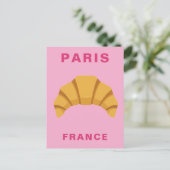 Paris France Croissant French Food Bakery Briefkaart (Staand voorkant)