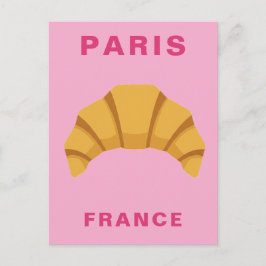 Paris France Croissant French Food Bakery Briefkaart