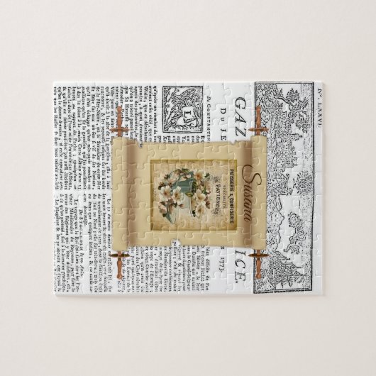 Paris France Decorative Jigzaag Puzzle Legpuzzel (Horizontaal)