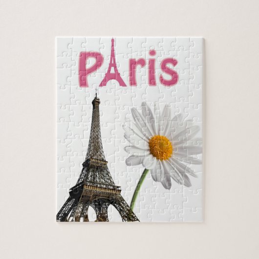 Paris France Decorative Jigzaag Puzzle Legpuzzel (Verticaal)