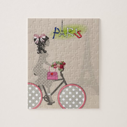 Paris France Decorative Jigzaag Puzzle Legpuzzel (Verticaal)